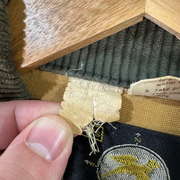 VINTAGE Sears Field Tested‎ Camo Duck Hunting Jacket Corduroy Collar Mens Large - Picture 4 of 14